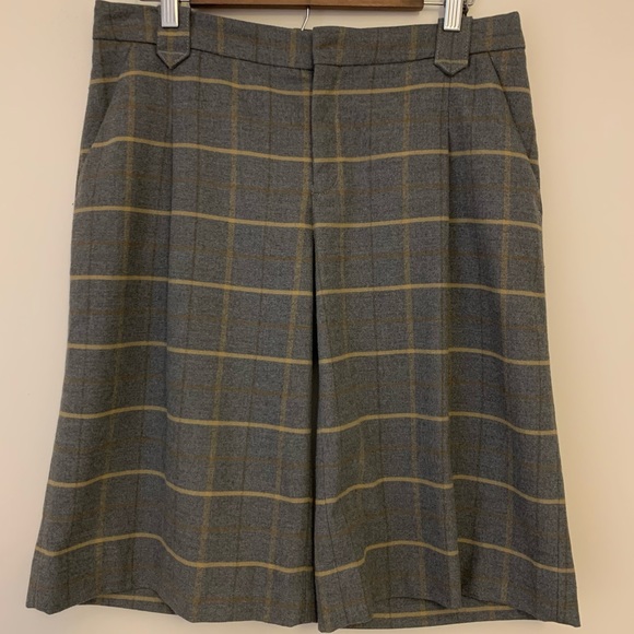 Anthropologie Cartonnier long gray plaid shorts - Picture 4 of 15